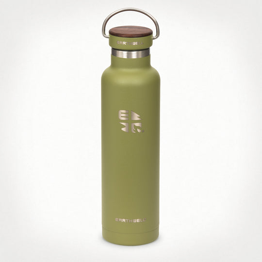 22oz (650 ml) Earthwell® Woodie™ Vacuum Bottle w/ Walnut Cap - Sequoia Pine