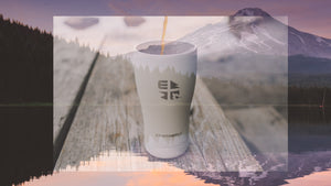 Personalized Adventure Glass Coffee Cup, Mountain Glass Iced
