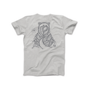 Earthwell Men's Bear Mountain Graphic T-Shirt / Light Grey / Back