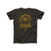 Earthwell Men's Bee Pollinator Graphic T-Shirt / Coal / Back View
