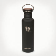  27oz (800 ml) Earthwell® Woodie™  Bottle w/ Walnut Cap - Volcanic Black