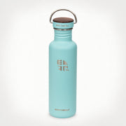  27oz (800 ml) Earthwell® Woodie™  Bottle w/ Walnut Cap - Aqua Blue