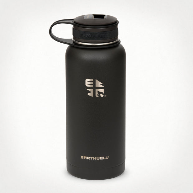32 oz (.95L) Earthwell® Kewler™ Opener Vacuum Insulated Bottle - Volcanic Black