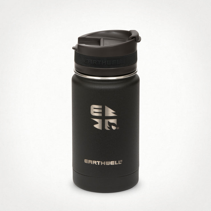 12oz (355 ml) Earthwell® Roaster™ Vacuum Insulated Bottle - Volcanic Black