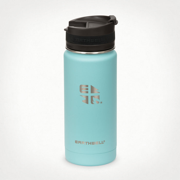 16oz (473 ml) Earthwell® Roaster™ Vacuum Insulated Bottle - Aqua Blue
